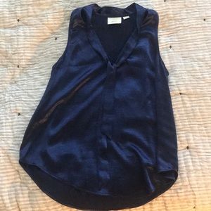 Maeve Shiny Blue Sleeveless shirt